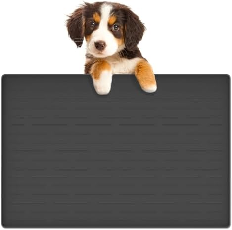 24"x16" Large Dog Food Mat, Silicone Dog and Cat Mats for Food and