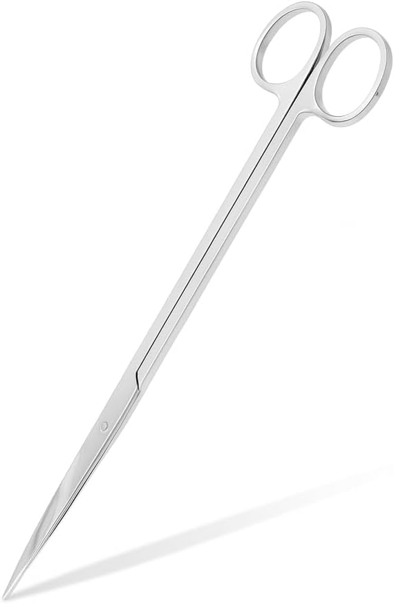 Mandala Crafts 10 Inches Silver Stainless Steel Straight Aquarium Scissors by MandalaCrafts