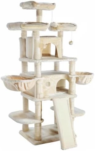 SHA CERLIN 68 Inches Multi-Level Large Cat Tree - Image 10