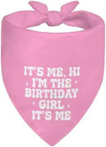 It's Me, Hi I'm The Birthday Girl Pink Dog Bandana, Cute Birthday