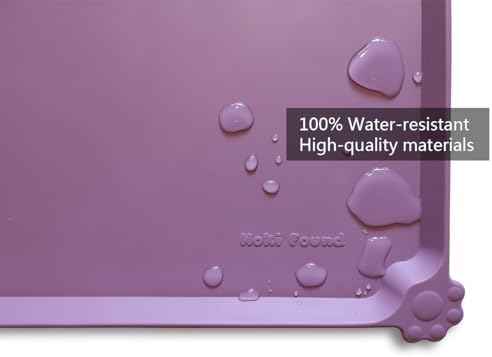 Hoki Found Large High-Sided Silicone Pet Food Tray - Non-Slip Bowls