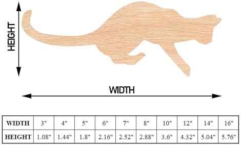 Unfinished Wood Cat Climbing Door, Laser Cut Cat Door Toy, DIY Wooden