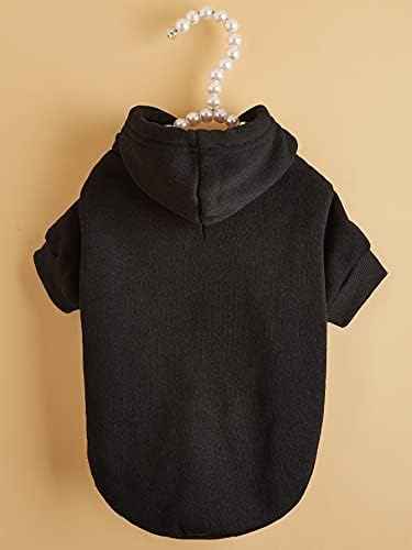 QWINEE Basic Dog Hoodie Sweatshirt Puppy Sweater Warm Cat Costumes Pet