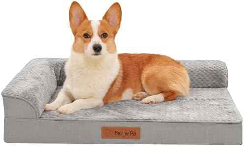 Rainmr Memory Foam Orthopedic Dog Bed, Washable Dog Couch with