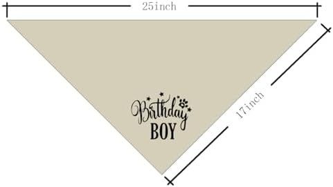 Birthday Boy Dog Bandana, Apricot Pet Triangle Scarf for Birthday