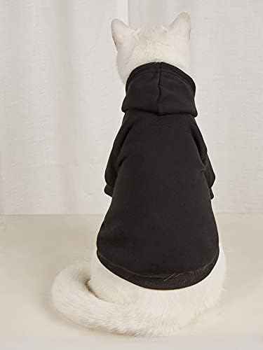 QWINEE Basic Dog Hoodie Sweatshirt Puppy Sweater Warm Cat Costumes Pet