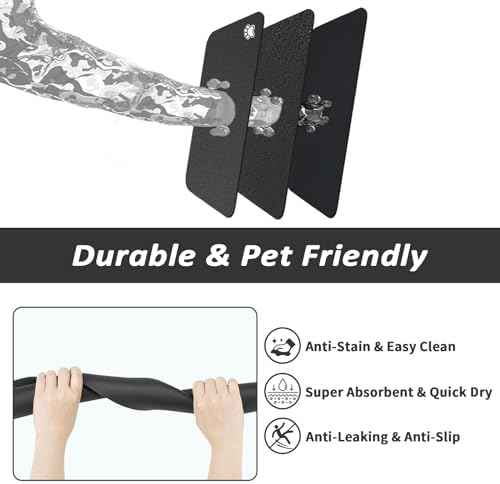 HotLive Dog Food Mat - Absorbent Cat Mat for Food and Water, No Stains