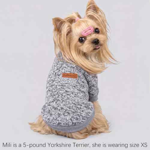 3 Pack Dog Sweaters for Small Dogs Girl Boy Winter Fleece Clothes Warm