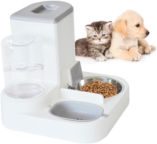 Automatic Cat Food and Water Dispenser Set 2 in 1, All-in-One Gravity Pet Feeder - Image 2
