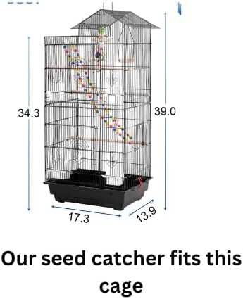 Bird Cage Seed Catcher Mesh Max 80" Circumference Pocket Style Covers - Image 3