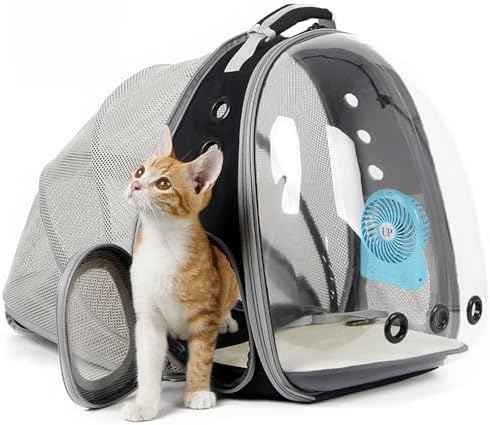 Cat Bubble Backpack with Fan, Fit up to 12 lbs, Space Capsule