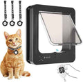 Smart Cat Door for Interior & Exterior, Cat Pet Door with 3 Collar