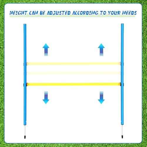Hollowfly 8 Set Dog Agility Jump Adjustable Dog Agility Hurdle