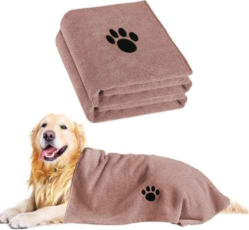 Puomue Microfiber Dog Towels for Drying Dogs, Super Absorbent and Soft