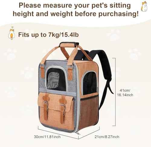 ‌YooxArmor Cat Carrier Backpack, Airline Approved Mesh Dog Backpack