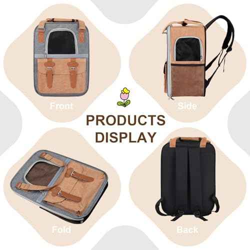 ‌YooxArmor Cat Carrier Backpack, Airline Approved Mesh Dog Backpack
