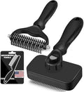 3PCS Self Cleaning Slicker Brush & Pet Grooming Rake & Flea Comb for