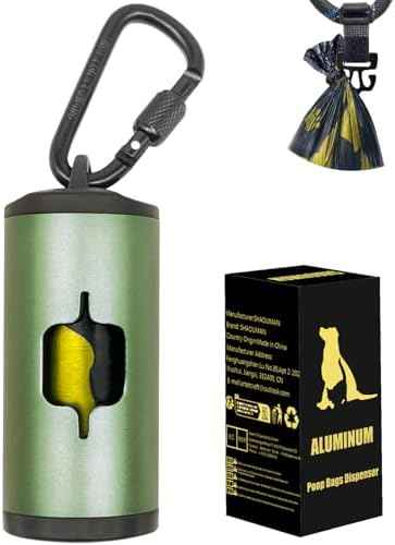 Metal Dog Poop Bag Holder w/Leash Clip|Durable Scratch-Resistant