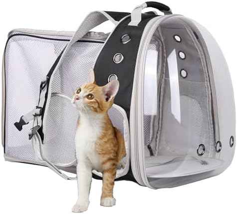 Square Back Extension Pet Backpack Carrier for Cat and Small Puppy up