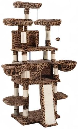 SHA CERLIN 68 Inches Multi-Level Large Cat Tree - Image 10
