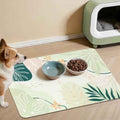 Topotdor Dog Food Mat for Floors,Absorbent Mat for Dog Food and Water