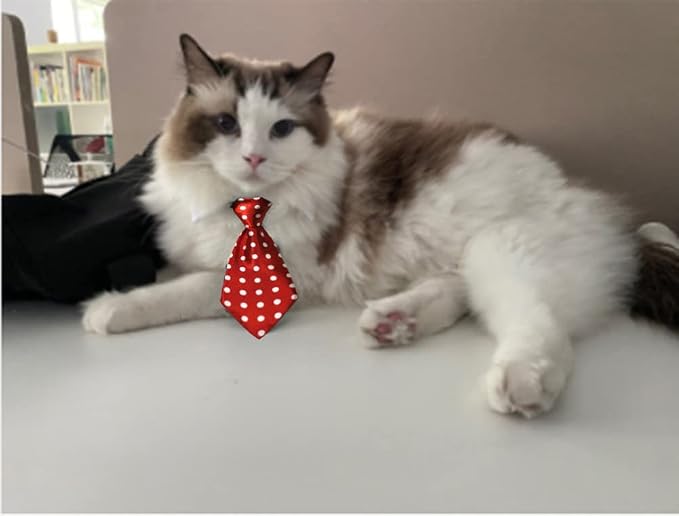 4 Pieces Pets Dog Cat Bowtie Pet Costume Adjustable Formal Necktie Collar - Image 3