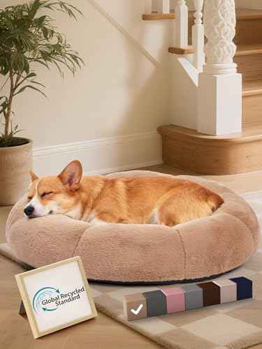 OhGeni 31 inches Calming Donut Orthopedic Dog & Cat Bed for Medium