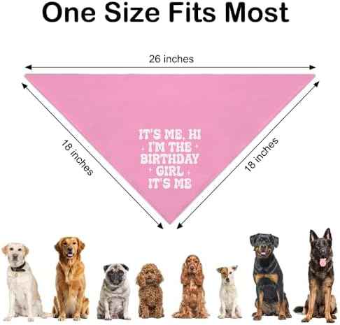 It's Me, Hi I'm The Birthday Girl Pink Dog Bandana, Cute Birthday