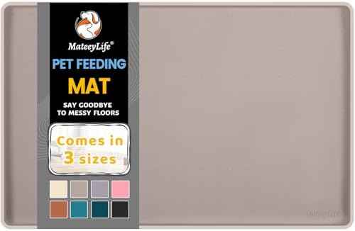 MateeyLife Silicone Cat & Dog Food Mat for Floors Waterproof