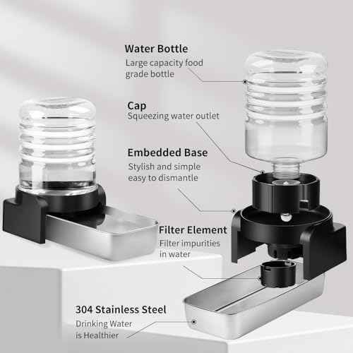 Marchul 1 Gallon Cat Water Dispenser, Automatic Gravity Dog Water Bowl