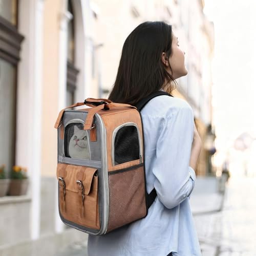 ‌YooxArmor Cat Carrier Backpack, Airline Approved Mesh Dog Backpack