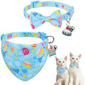 SCENEREAL Cat Bandana Collars for Birthday - 2 Pack Breakaway Kitten