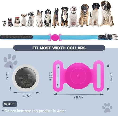 GPS Tracker for Dogs, Mini GPS Pet Tracker with Silicone Cover, IPX8