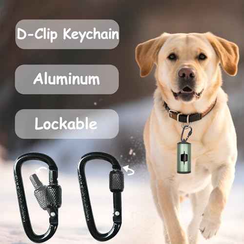 Metal Dog Poop Bag Holder w/Leash Clip|Durable Scratch-Resistant