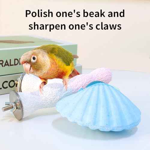 Bird Perches for Cage, Abrasive Surface High Calcium Mineral Parrot