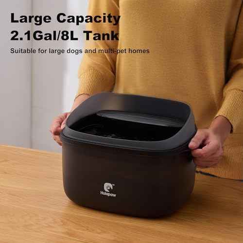 Dog Water Fountain for Large Dogs, 2.1Gal/8L Dog Water Bowl Dispenser