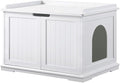 unipaws Cat Litter Box Enclosure Furniture, Cat Washroom, Hidden Litter Box by unipaws