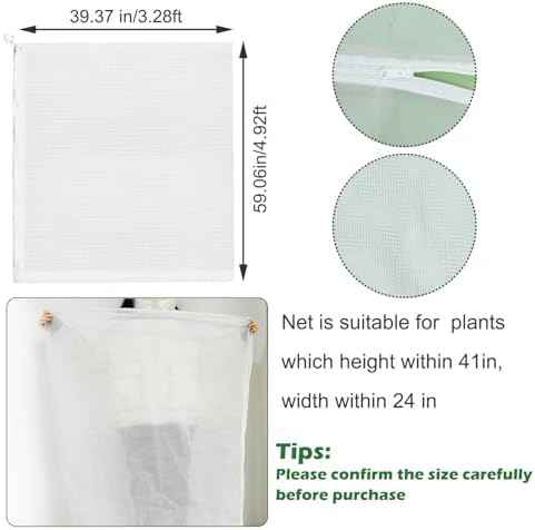 3Pcs Plant Covers from Insects, Bird Netting Barrier for Blueberry