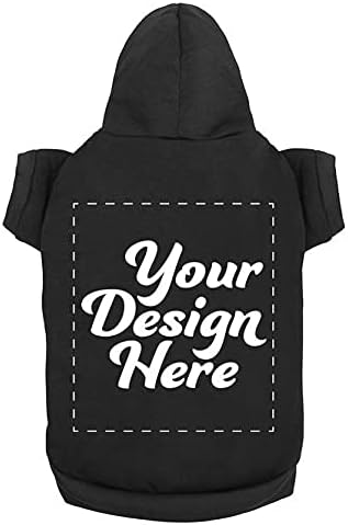Personalized Dog Hooded Sweatshirt Custom Pet Pullover Hoodie Text/Image by apparelyn