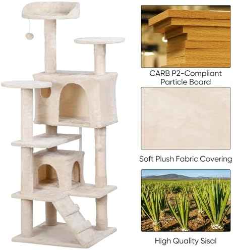 Nova Microdermabrasion 54 in Cat Tree Tower for Indoor Cats
