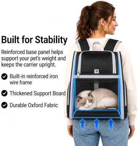 Cat Backpack Carrier for Small Dogs and Medium cat Puppy Kitten Bunny