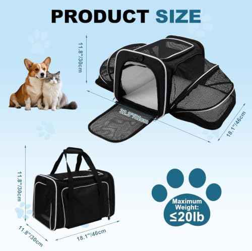 Pet Carrier On Wheels - Airline Approved Expandable Cat Carrier with