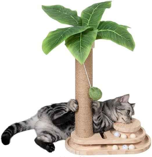 Meowoou Cat Scratching Post Cat Scratcher Interactive Toy with