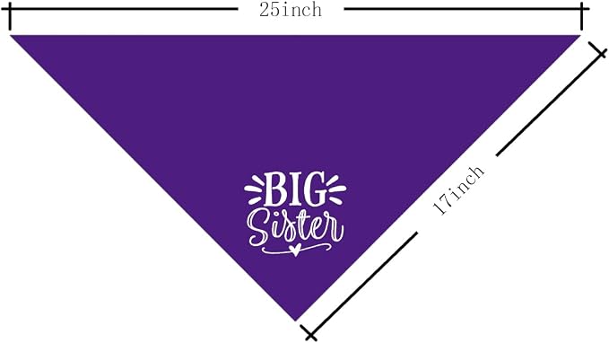 Big Sister Dog Bandana, Pet Scarf Accessories, Pet Triangle Scarf, Dogs Bandanas - Image 4