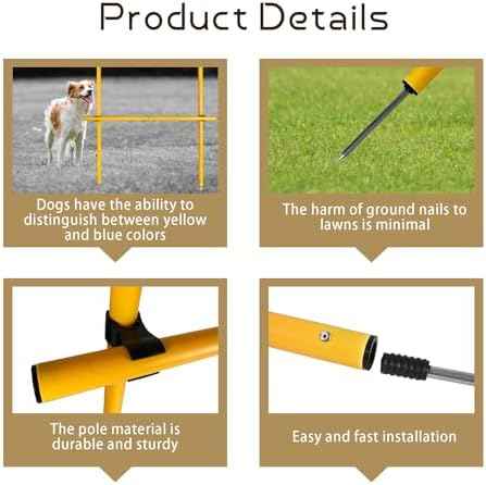TNZMART 2.6 FT Dog Agility Obstacle Course Backyard Set with Wave