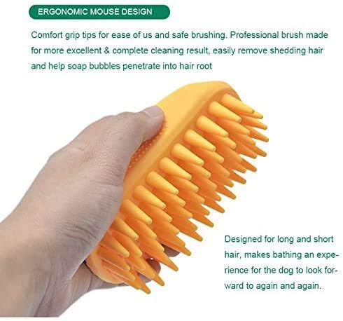 Pet Silicone Shampoo Brush for Long & Short Hair Medium Large Pets Dogs Cats - Image 4