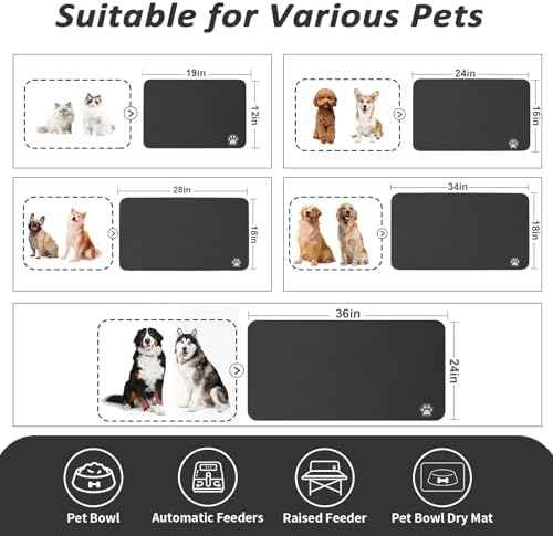 HotLive Dog Food Mat - Absorbent Cat Mat for Food and Water, No Stains
