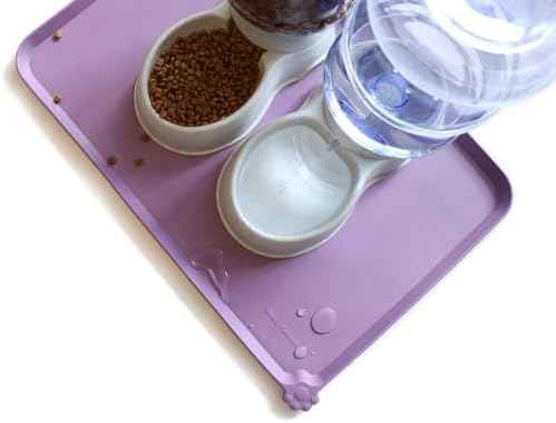 Hoki Found Large High-Sided Silicone Pet Food Tray - Non-Slip Bowls