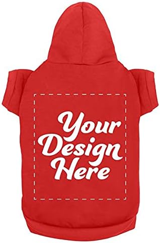 Personalized Dog Hooded Custom Sweatshirt Pet Pullover Hoodie Text/Image by apparelyn