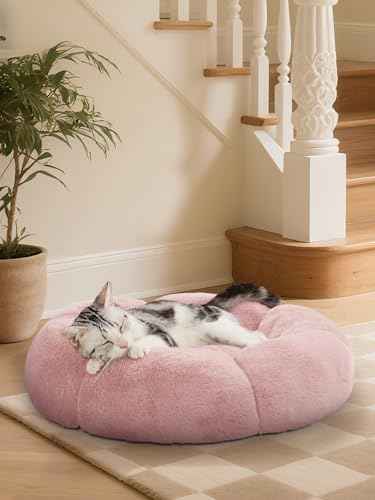 OhGeni 20 inches Calming Donut Dog & Cat Bed for Small Pets, Warming